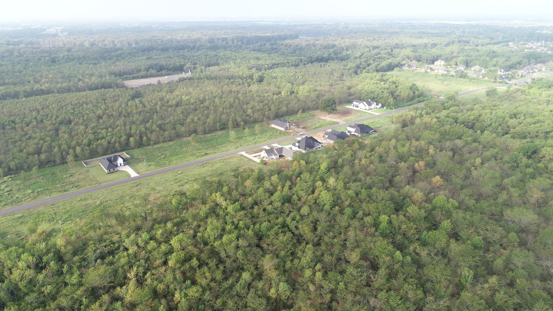 Aerial view of available lots in Duckwater Landing